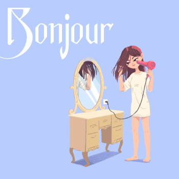 Gif animé bonjour toilette